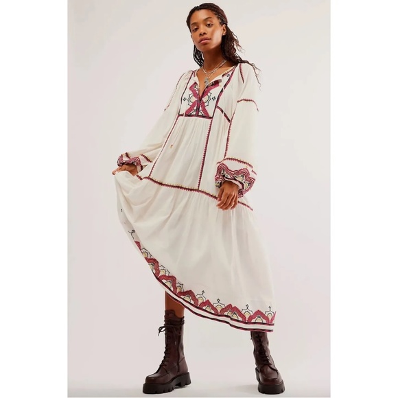 Free People Sweet Escape Midi In Fall Clouds Combo Size Medium Bohemian